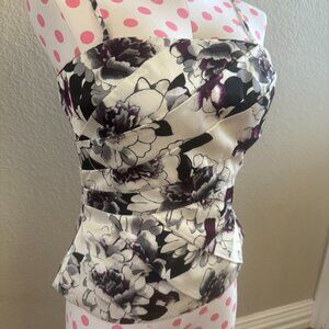 White House Black Market Strapless Satin Bustier Strapless or Straps size 2